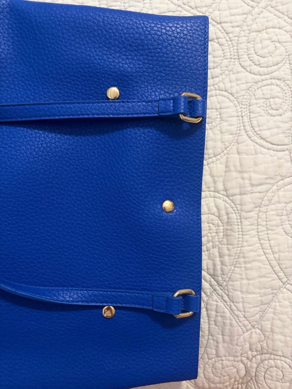 Montana West Vibrant Blue Tote Bag with Detachable Zippered Pouch - Picture 14 of 14